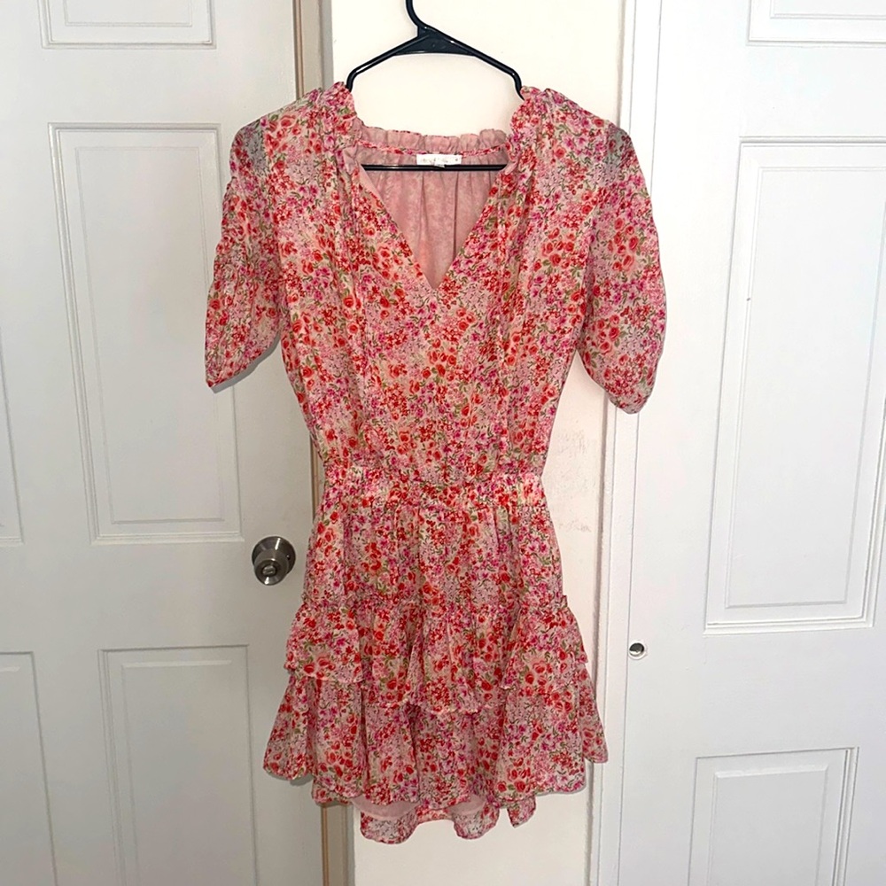Pink floral dress